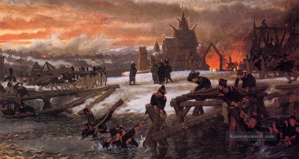 Die Überquerung des Flusses Berizina 1812 romantischer Sir Lawrence Alma Tadema Ölgemälde